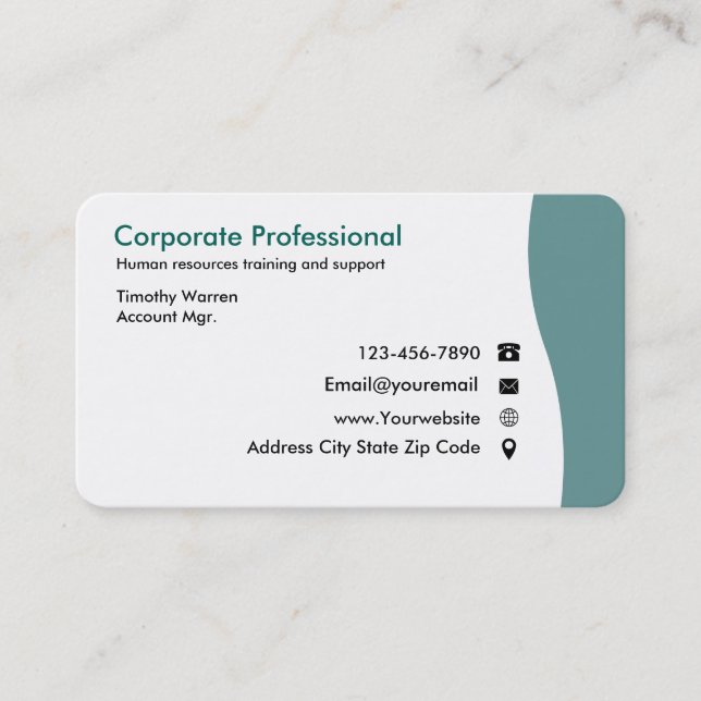 Human Resources Business Cards (Front)