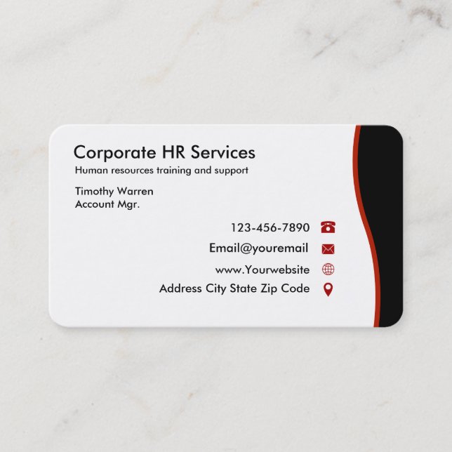 Human Resources Business Cards (Front)