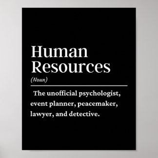 Human resources definition poster