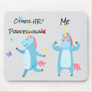 Human Resources HR Unicorn  Funny Gift Mouse Mat