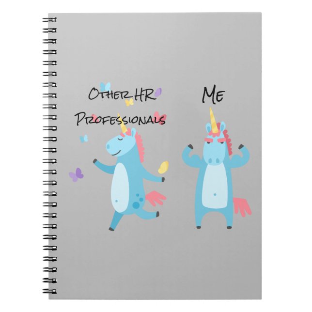 Human Resources HR Unicorn  Funny Notebook (Front)