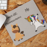 Human Resources HR Unicorn Horse Funny Gift Mouse Mat<br><div class="desc">This design was created though digital art. It may be personalised in the area provide or customising by choosing the click to customise further option and changing the name, initials or words. You may also change the text colour and style or delete the text for an image only design. Contact...</div>