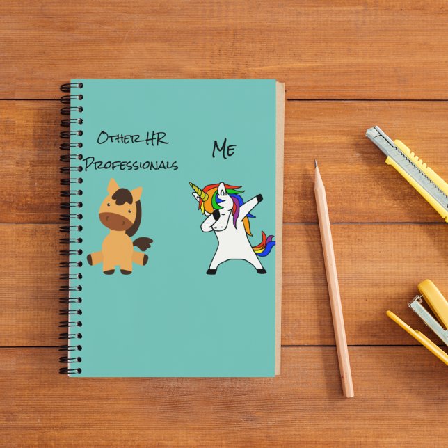 Human Resources HR Unicorn Horse Funny Notebook (Creator Uploaded)