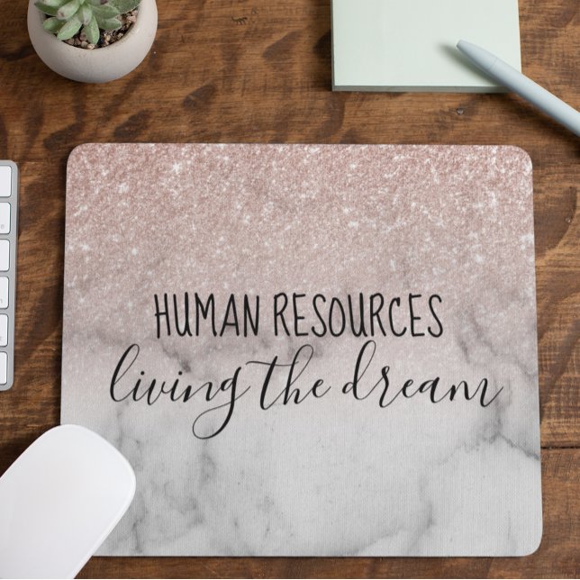 Human Resources Living the Dream Office Work Humor Mouse Mat (Creator Uploaded)