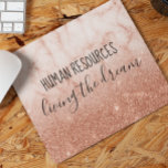 Human Resources Living the Dream Office Work Humor Mouse Mat<br><div class="desc">This design does not contain actual glitter or sequins. It may be personalized in the area provided by changing the photo and/or text. Or it can be customized by clicking Personalize this Template and then choosing the click to customize further option and delete or change the color of the background,...</div>