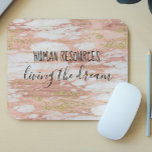 Human Resources Living the Dream Office Work Humou Mouse Mat<br><div class="desc">This design was created though digital art. It may be personalised in the area provide or customising by choosing the click to customise further option and changing the name, initials or words. You may also change the text colour and style or delete the text for an image only design. Contact...</div>