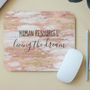 Human Resources Living the Dream Office Work Humou Mouse Mat