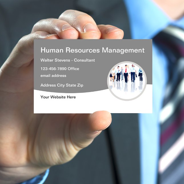 Human Resources Management Modern Business Card (Creator Uploaded)