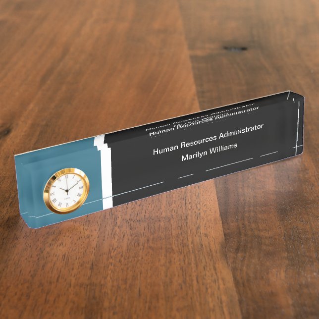 Human Resources Manager Nameplate (Side)