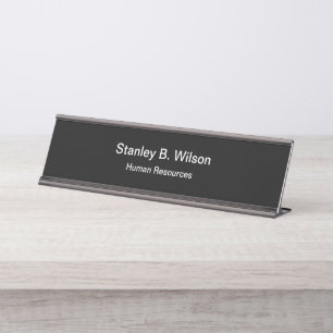 Human Resources Office Staff Desk Name Plate