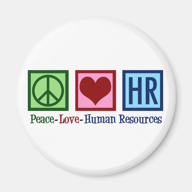 Human Resources Peace Love HR Magnet (Front)