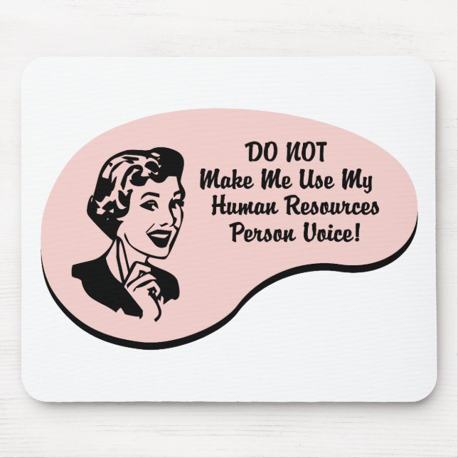 Human Resources Person Voice Mouse Mat (Front)