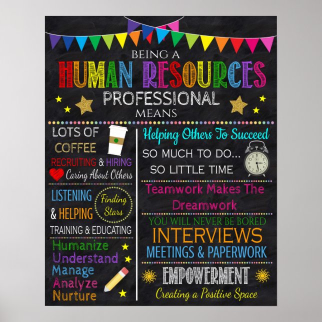 Human Resources Professional Office Poster (Front)