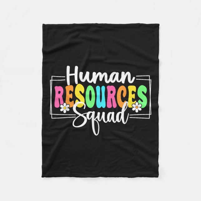 Human Resources Squad Back To School Hr Crew  Fleece Blanket (Front)