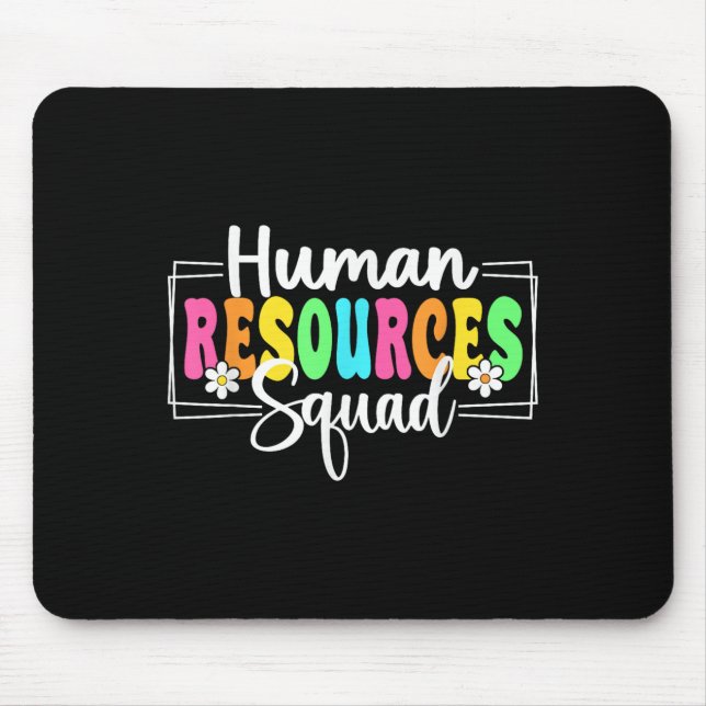 Human Resources Squad Back To School Hr Crew  Mouse Mat (Front)