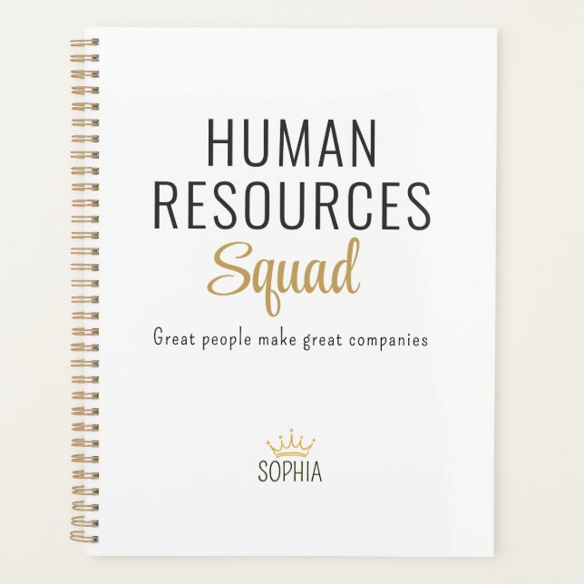 Human Resources Squad – Personalised Planner (Front)