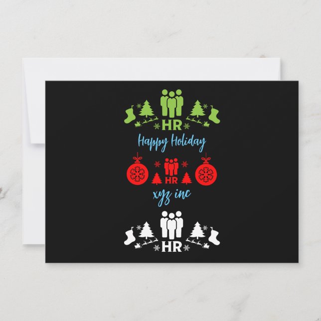 Human Resources Ugly Santa Xmas Gifts Holiday Card (Front)