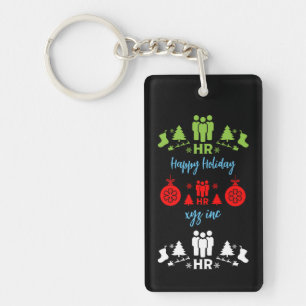 Human Resources Ugly Santa Xmas Gifts Key Ring