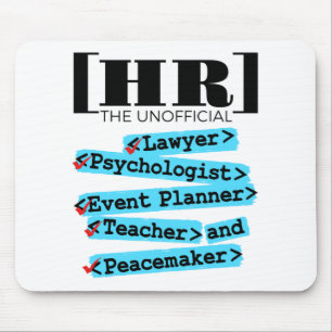 Human Resources Unofficial Funny HR Mouse Mat