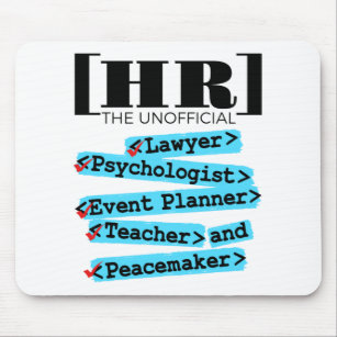 Human Resources Unofficial Funny HR Mouse Mat