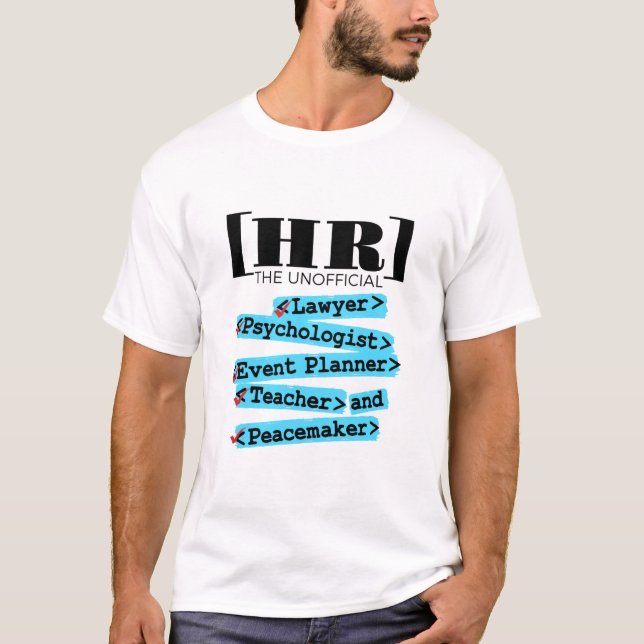 Human Resources Unofficial Funny HR T-Shirt (Front)