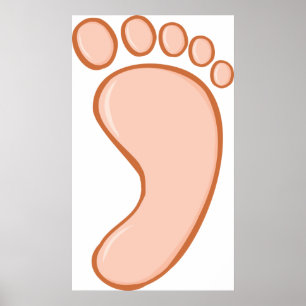 Human Right Foot Poster