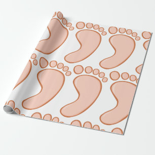 Human Right Foot Wrapping Paper