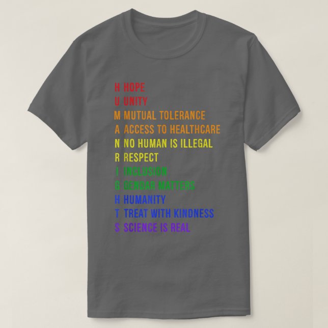 Human Rights 2819  T-Shirt (Design Front)