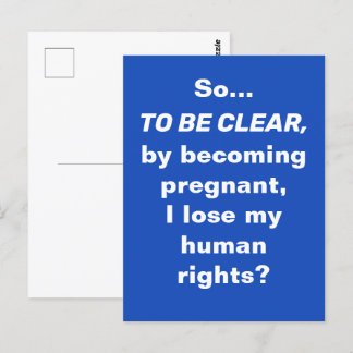 Human Rights Abortion Rights Postcard