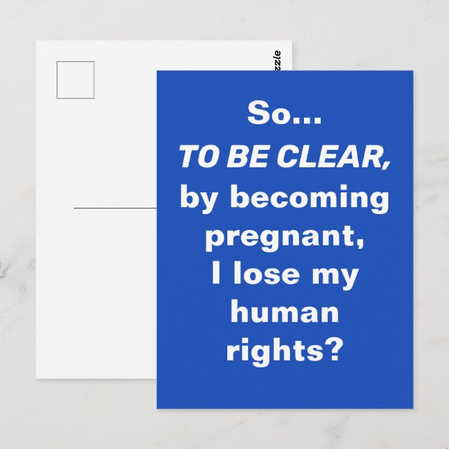 Human Rights Abortion Rights Postcard (Front/Back)