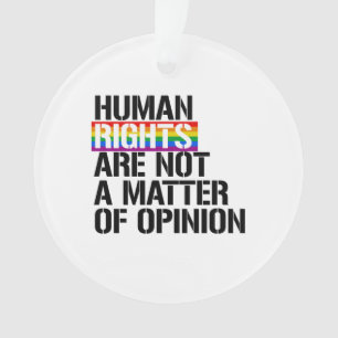 Human Rights are Not a Matter of Opinion Ornament