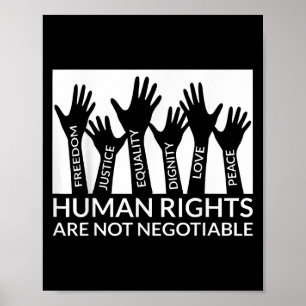 Human Rights Are Not Negotiable Funny Human Rights Poster