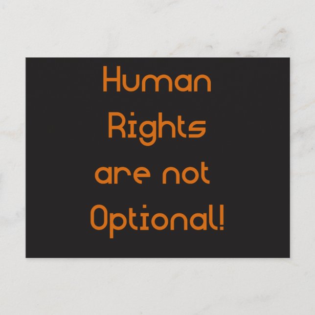 Human Rights are not Optional Postcard (Front)