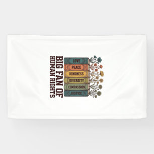 Human Rights Book Flowers Vintage Vector Design_1 Banner
