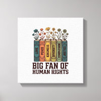 Human Rights Book Flowers Vintage Vector Design_1