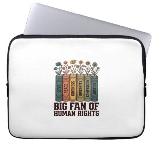 Human Rights Book Flowers Vintage Vector Design_1 Laptop Sleeve