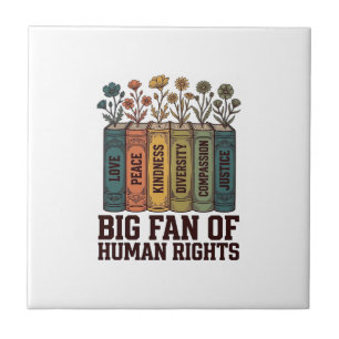 Human Rights Book Flowers Vintage Vector Design_1 Tile