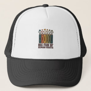 Human Rights Book Flowers Vintage Vector Design_1 Trucker Hat