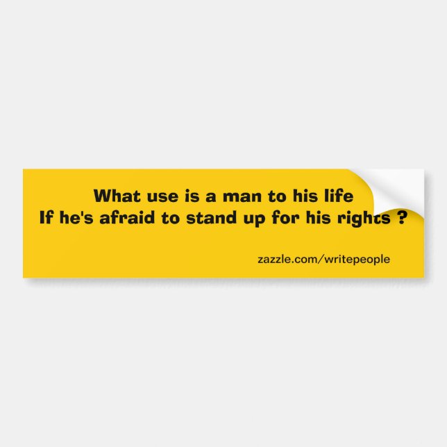 Human rights bumper sticker (Front)