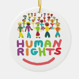 Human Rights Ceramic Tree Decoration