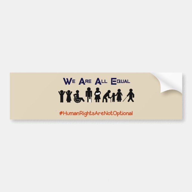 Human Rights Equality Disability Bumper Sticker (Front)
