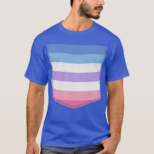 Human Rights Gay Pride Bi Gender Flag Pocket Lgbt  T-Shirt