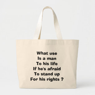 Human rights large tote bag