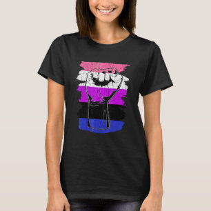 Human Rights Lgbtq Genderfluid Pride Fist Queer Pr T-Shirt