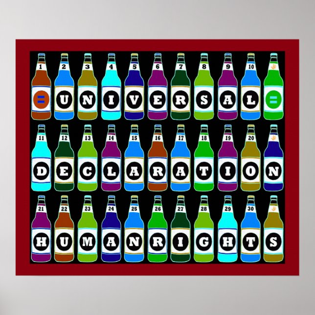 HUMAN RIGHTS POSTER - 30 FLAVORS OF UDHR (Front)