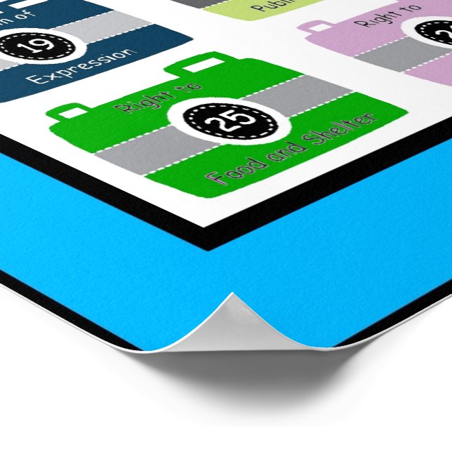 HUMAN RIGHTS POSTER: "SNAP SHOT OF 30 ARTICLES" POSTER (Corner)