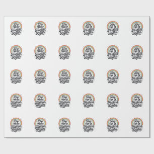 Human Rights Retro Rainbow Vector T-Shirt Design_1 Wrapping Paper