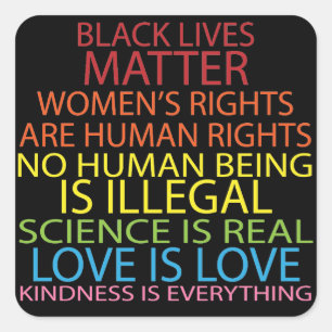 Human Rights Square Sticker