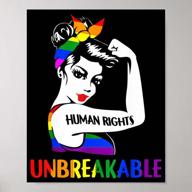 Human Rights Unbreakable LGBT Pride Month 2022  Poster (Front)