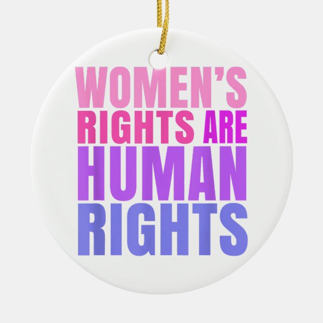 Human Rights Womens Right Ceramic Tree Decoration (Front)